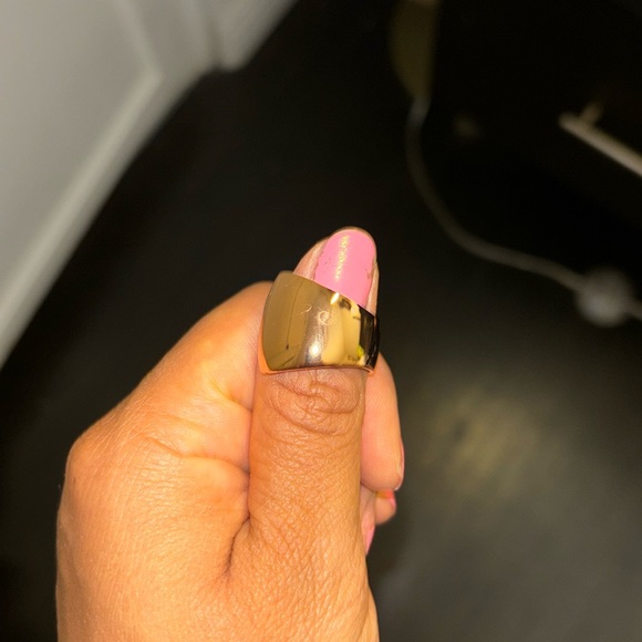 Aurate arc gold ring band minimalistic vermeil size 8 - Picture 5 of 10